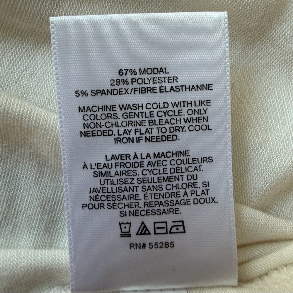 Express Women’s Cream Contrast-Trim Cami Tank Top Size L - Picture 6 of 6